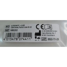 Schweizer NEW SCHWEIZER IV PRISMATIC READING GLASSES +5.00 CR39 43-25 FRAME GERMANY