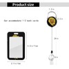Heavy Duty ID Badge Holder with Retractable Badge Reel Clip,