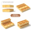 Bamboo Drawer Organizer 12.5'' X 12.5'' X 2'', Adjustable 3