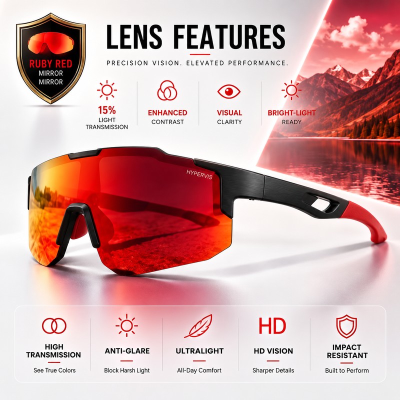 Performance Shield Sunglasses for Men & Women – Lightweight Wraparound