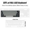 abucow 60% Mechanical Gaming Keyboard Brown Switch Wired Compact Keyboard