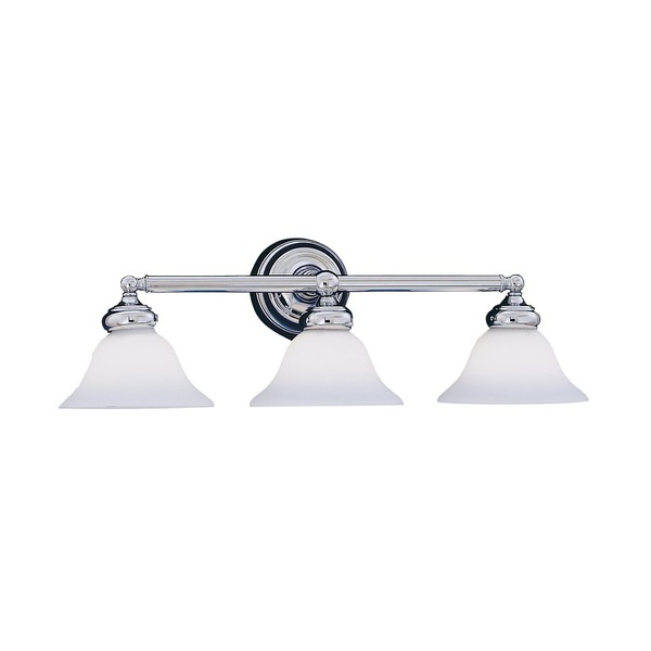 Designers Fountain 4963-CH Opal Essence 3 Bathroom Vanity Light Fixture, Silver