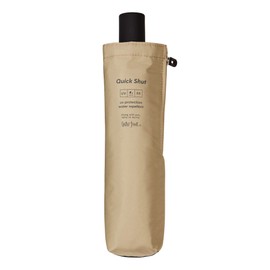 Waterfront U355-0811BG1-BD Folding Umbrella, Rain Umbrella, LESS IS MORE Quick Shut Auto Open and Close, Sand Beige, 21.7 inches (55 cm), Auto Open, Easy to Fold Shape Memory, Unisex