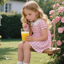 AFZMON 24 Thanksgiving Party Favors Straws for Kids, Turkey Reusable Plastic Straws Bulk for Fall Friendsgiving Party Favors Goodie Bags, Classroom End of Year Student Prizes Decorations Supplies