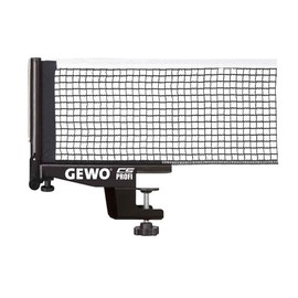 GEWO CS Professional Table Tennis Net - Professional Table Tennis Net for Table Tennis Table - Solid Metal Set with Height Adjustment Screw and Durable Net Structure, Black, 183 cm Long