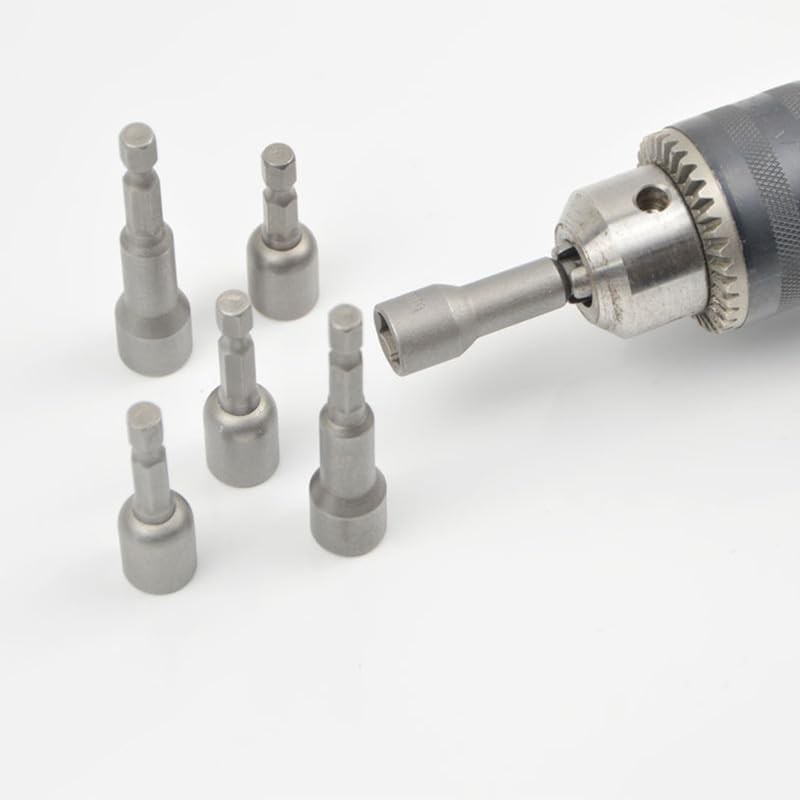Screwdriver Nut Driver Bit,8mm Socket 65 Length,Metric Hex Wrench Socket