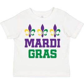 inktastic Mardi Gras Fleur De Lis Trio Toddler T-Shirt 4T 0020 White F451