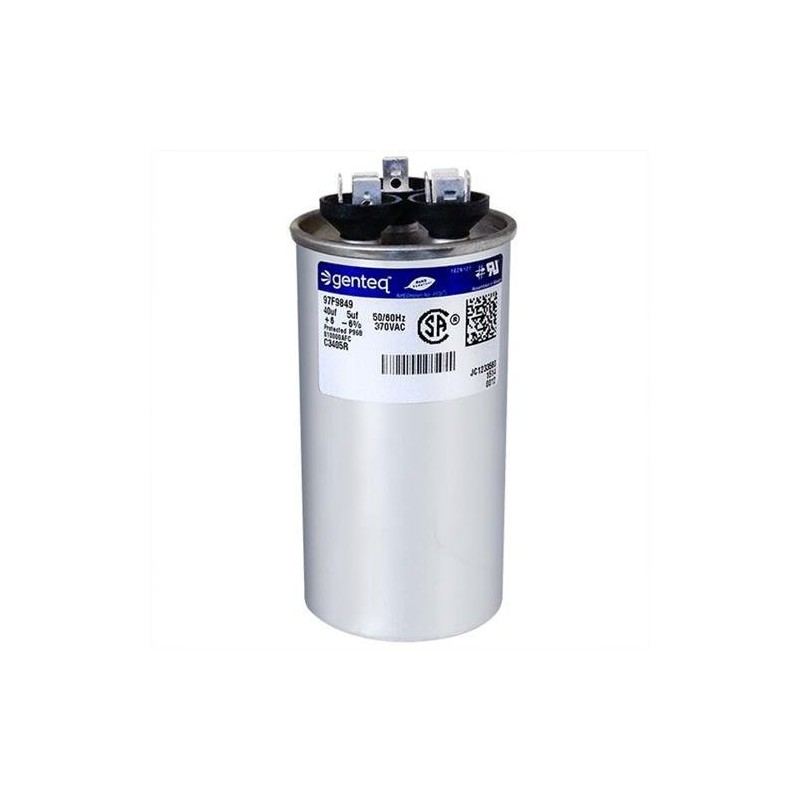 Genteq Capacitor Round 40/5 uf MFD 370 Volt