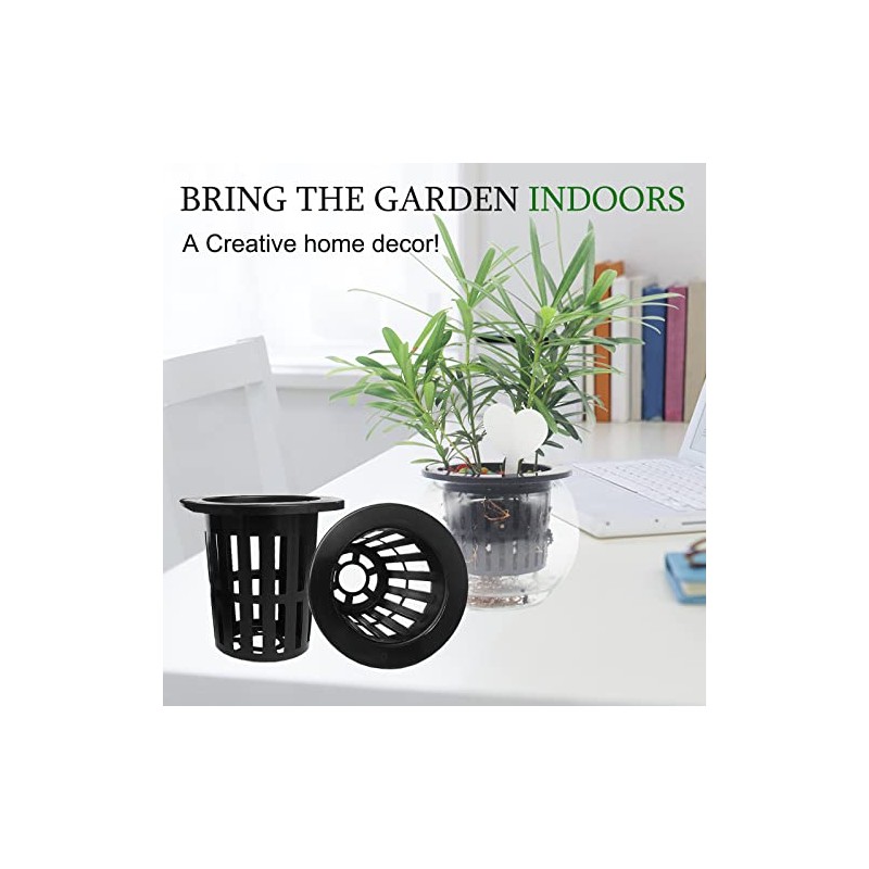 100 Pack 2" Heavy Duty Net Pots for Hydroponics &