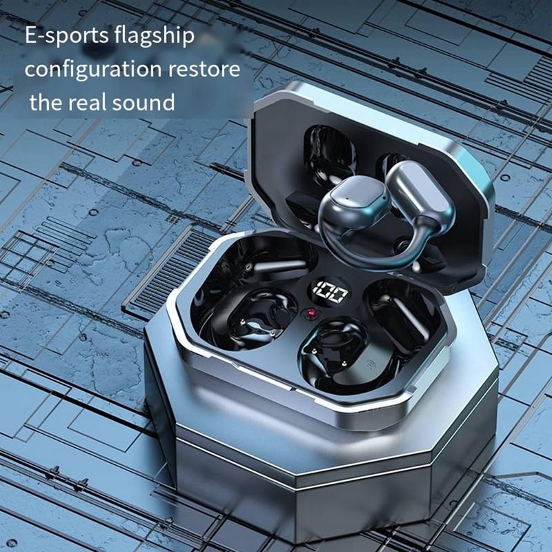 Fahgaer Mecha Style JR06 Wireless Bluetooth Earphones,Ear Mounted Digital Breathing