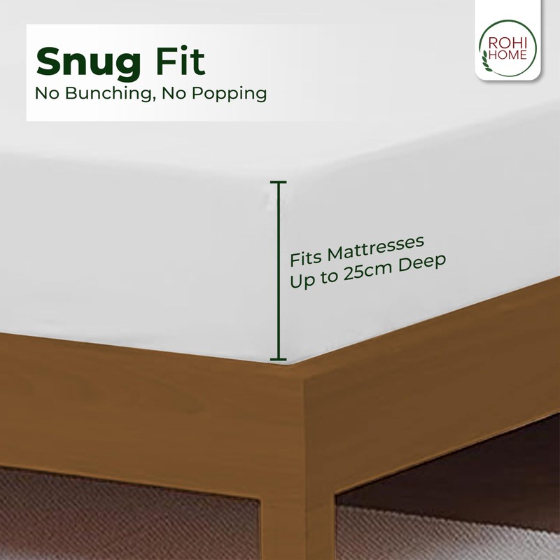 Rohi 25cm Deep Microfibre King Size Fitted Sheet – Comfy