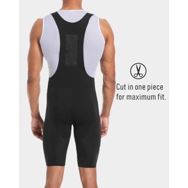 Przewalski Men's Competizione Cycling Bib Shorts 4D Padded Road Pro Race Bike Biking Shorts Black