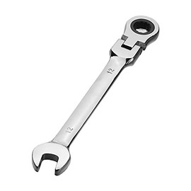 Aoktorkit Metric Tool Flex-Head Ratcheting Wrench 12MM,Professional Chrome Vanadium Ratchet Spanner Steel 72 Teeth 12 Point for DIY,Pipeline,Bicycle Repair and Home Maintance