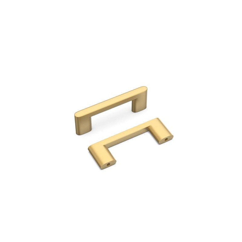 homdiy 5 Pack Brushed Brass Cabinet Pulls 3 inch Hole