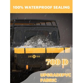 DEXSO Hitch Cargo Carrier Bag - 21 Cubic Feet (59" x 24" x 24") Waterproof Soft Shell Carrier for Car, Pickup, Truck Cargo Basket