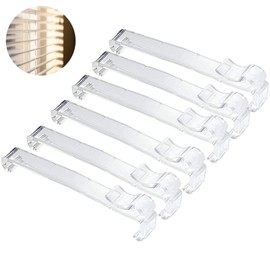EMVANV 3.25 Inch Valance Clips for Blinds,Clear Plastic Valance Clips Window Blinds Clip for Horizontal Blinds Valance Retainer Holder(Size:6 pcs)