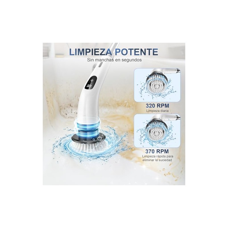 Cepillo Electrico para Baño Limpieza, Cepillos Electricos de Limpieza con