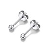 PROSILVER Women's Ball Earrings, 925 Silver, Hypoallergenic, Unisex, Accessories, Everyday