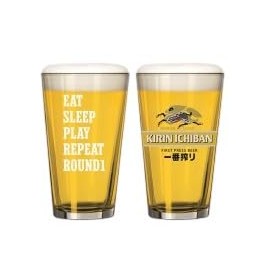 Kirin Ichiban Beer Glasses 16 oz. Prime Brew Japanese Beer Pint Set of 2 by Kirin Ichiban