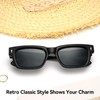 Dollger Thick Square Polarized Sunglasses for Men Women Fashion Classic