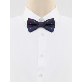 Allegra K Men's Women's Bowtie, Bowtie, Ribbon, Polka Dot Pattern, Party, School Entrance Ceremony, Wedding, navy blue colorful