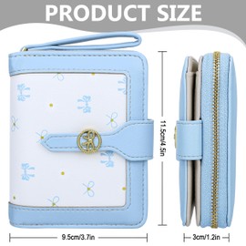 Farcauo Women's Purse, Women's Purse, Small Women's Purse, Mini Purse with Bow Knot Purses, Bow Purse for Women, Small, #X Blue Bow Tie Wallet, Classic