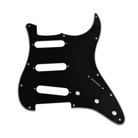 Phrilam SSS 11 Hole Copper foil Strat Pickguard ST Pick Guard Scratch Plate for Fender USA/Mexican Standard Stratocaster Modern Style Electric Guitar,Brown Tortoise Shell