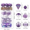 KI Store Purple Christmas Balls 36pcs Shatterproof Christmas Tree Ornaments