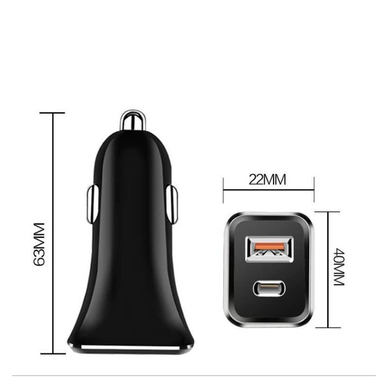 Olakey USB C Car Charger, Dual USB Car Charger Adapter