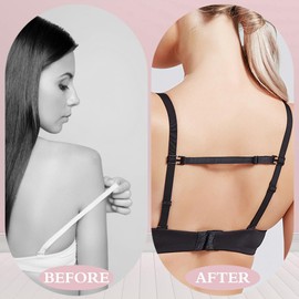 Pack of 6 Bra Clip Back, Bra Clips for Bra Straps Back, Bra Clips, Bra Straps Clip, Non-Slip Elastic Bra Strap Clips, Adjustable Non-Slip Bra Non-Slip Holder Strap Holder, multicoloured