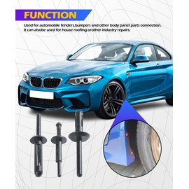 SCUARI Rivet Gun Kit,Car Accessories Plastic Rivet Tool,Plastic Rivet Gun,Plastic Rivets for Cars,1 PCS Rivet Gun and 30 PCS 3 Sizes Nylon Rivets,Used to Remove and Replace Automotive Clips