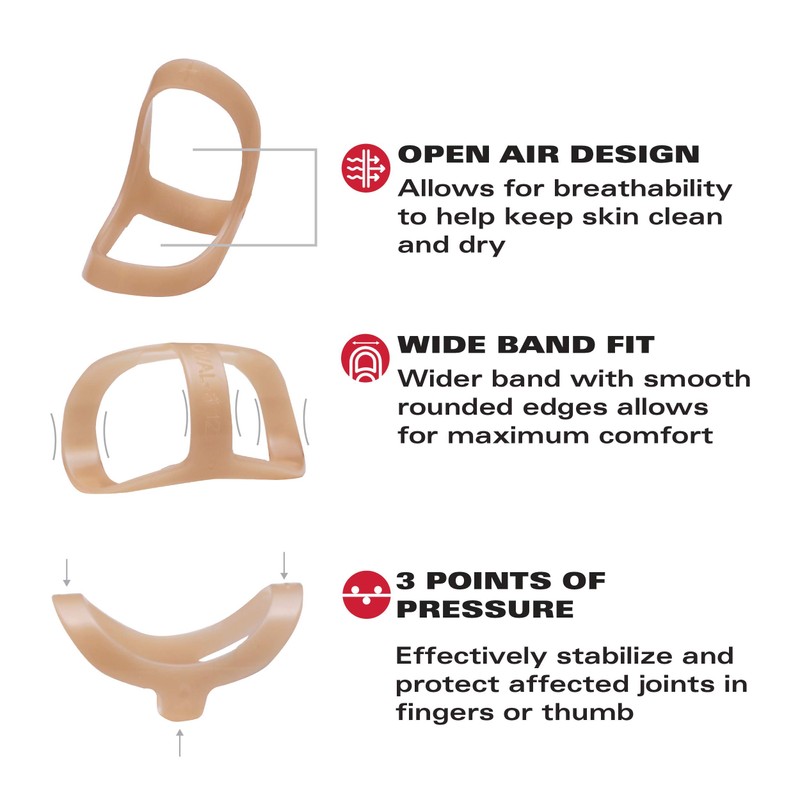 3-Point Products Oval-8 Finger Splints, Support and Protection for Arthritis,
