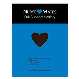 Nurse Mates Full Support Pantyhose | 6 mmHg Graduated Compression | Light Support | Cool and Comforatable | 1 Pair | Coffee Bean Size A