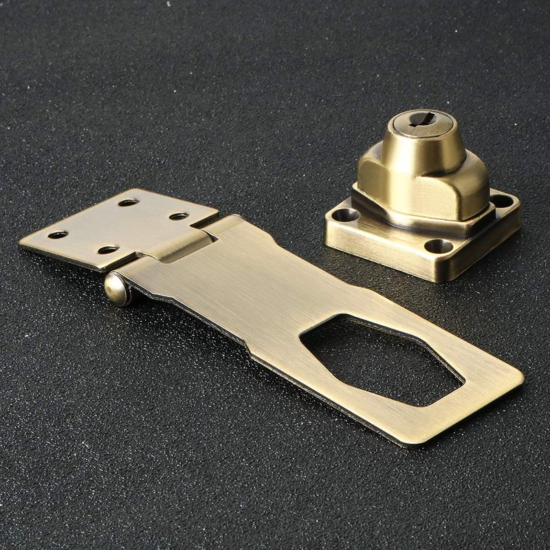 Alise Keyed Hasp Lock,4 Inch Safety Packlock Clasp Hasp Lock