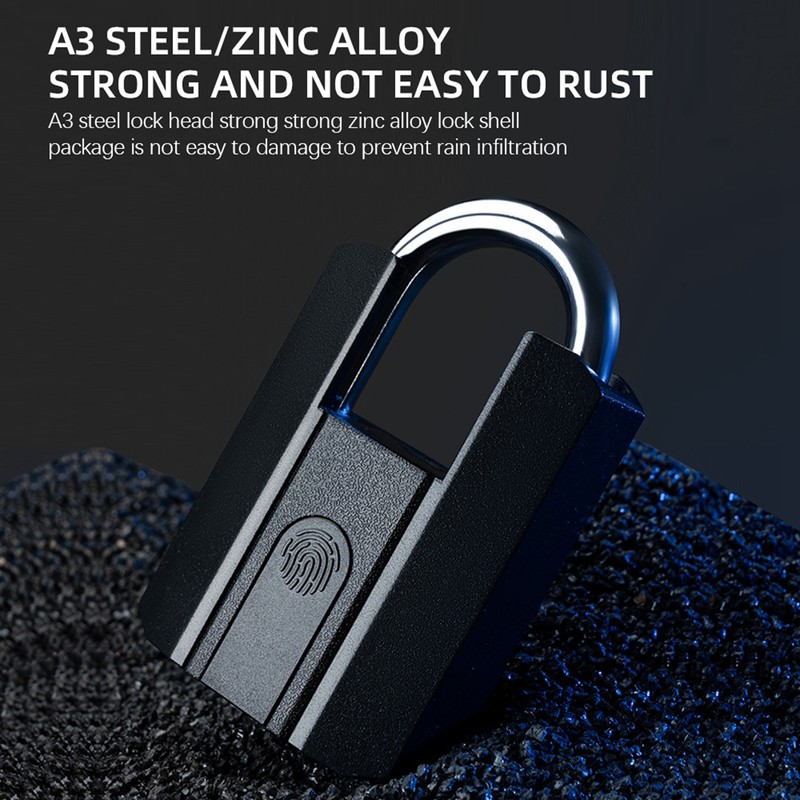 Fingerprint Padlock IP67 Water Resistant APP Control Smart Pad Lock