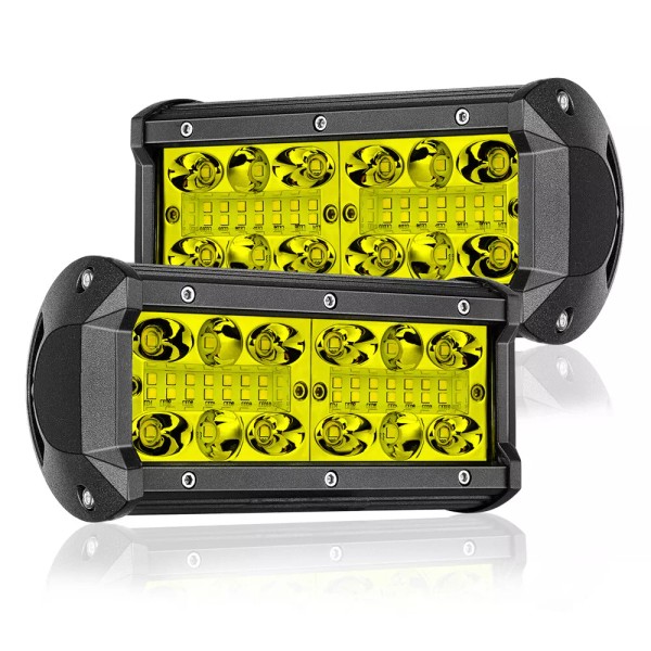 Unbranded 2X 7" 400W LED Work Light Bar Combo 3000k