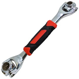 EX ELECTRONIX EXPRESS Universal Socket Wrench 48-in-1 for Standard SAE and Metric, Spline, 6 Point, 12 Point, Torx, and Square Bolts, 360 Degree Rotating Heads for use at any Angle, Hollow Shaft