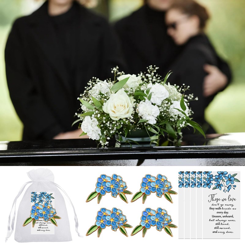 60 Sets Forget Me Not Flower Lapel Pin Blue Flower