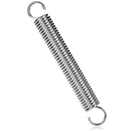 COM-FOUR® tension spring with double hook - spring for tents, awnings, caravans - fastening accessories - tension spring awning - steel spring (1 piece - tension spring)