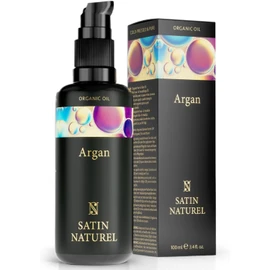 Satin Naturel Organic Cold-Pressed Argan Oil, 100% Pure & Natural, Helps Against Dry Scalp, Hair Oil for Dry Hair, Hair Growth Oil, 100 ml