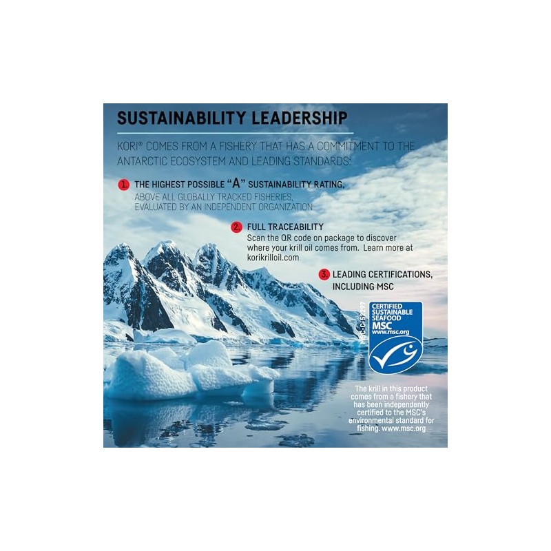 Kori Krill Suplemento de aceite Omega 3 de absorción superior,