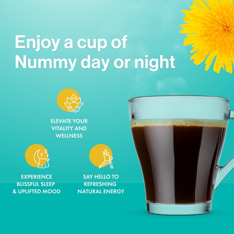 Nummy Creations 150 cup Original Instant Caffeine-Free Coffee Alternative with