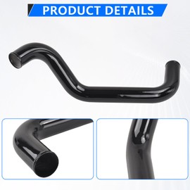 SSN 3" Aluminum Intercooler Pipe &Boot Kit Compatible with 2002 2003 2004 GMC 6.6L LB7 Duramax Diesel Black