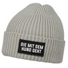 MoonWorks® Women's Beanie with Patch, Knitted Hat with Saying "Die