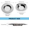 4 PCS Drain Hair Catcher Stainless Steel Kitchen Sink Strainer