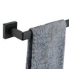 JQK Black Towel Bar, Rounded Edges 14.41 Inch Towel Rack,