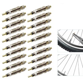 20 Pcs Presta Valve Core, Brass Tubeless Core Kit,Universal Bike Replacement for Road and MTB Bike, Tubeless Presta Valve Stem, for Stan's, Vittoria, Continental, Kenda and More