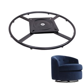 360 Degrees Rotate Swivel Round Chair Recliner Base Bracket Couch Mechanism Bottom Plate Hinge Hardware,Black,24''