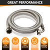 2-Pack HeSun 5 Ft Washing Machine Hose, 3/4" FHT Stainless