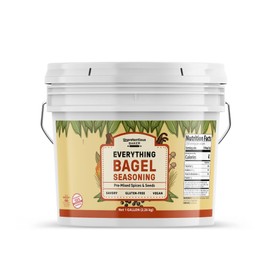 Unpretentious Everything Bagel Seasoning, 1 Gallon Bucket, Add Texture & Flavor to Any Recipe, Mix of Sesame Seeds, Garlic, Onion & Salt